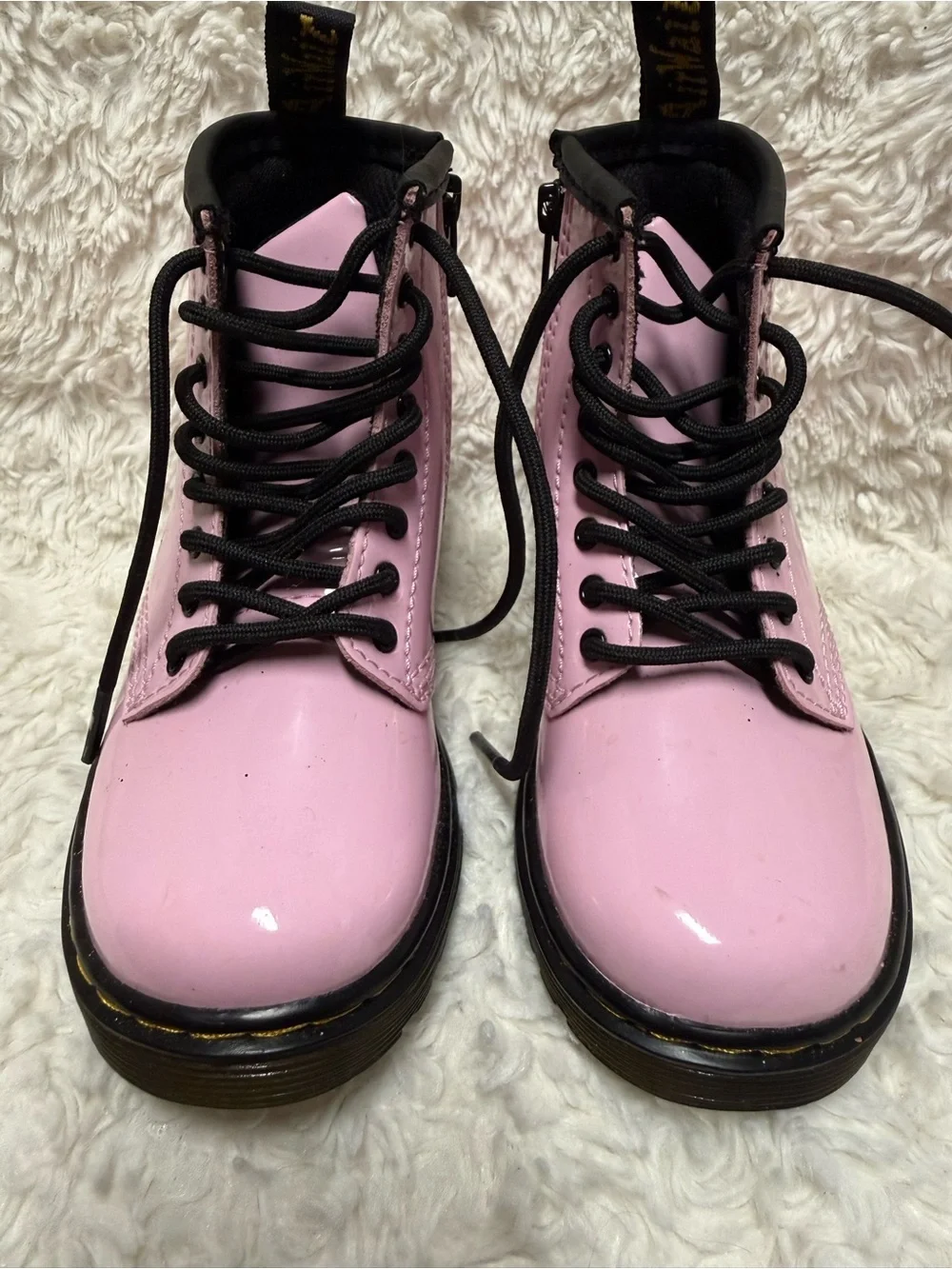 Dr. Martens 1460T Pink Patent Lace-Up Boots Youth US 7 EU 23 NWOT